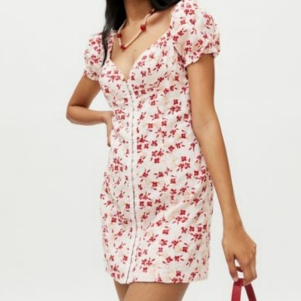 Urban Outfitters Britney Puff Sleeve Mini Dress